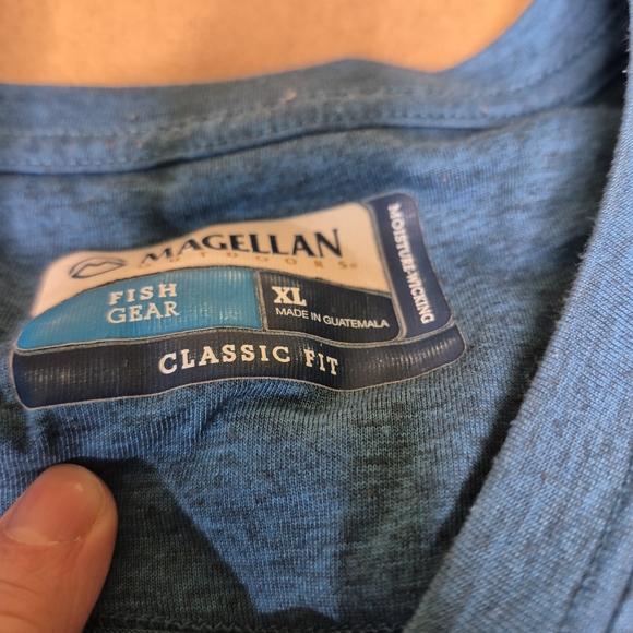 6 Magellan Short Sleeve Tees: Teal, Blue, Sky Blue, Red, Pink & Gray 2907-12/24 - Picture 3 of 16